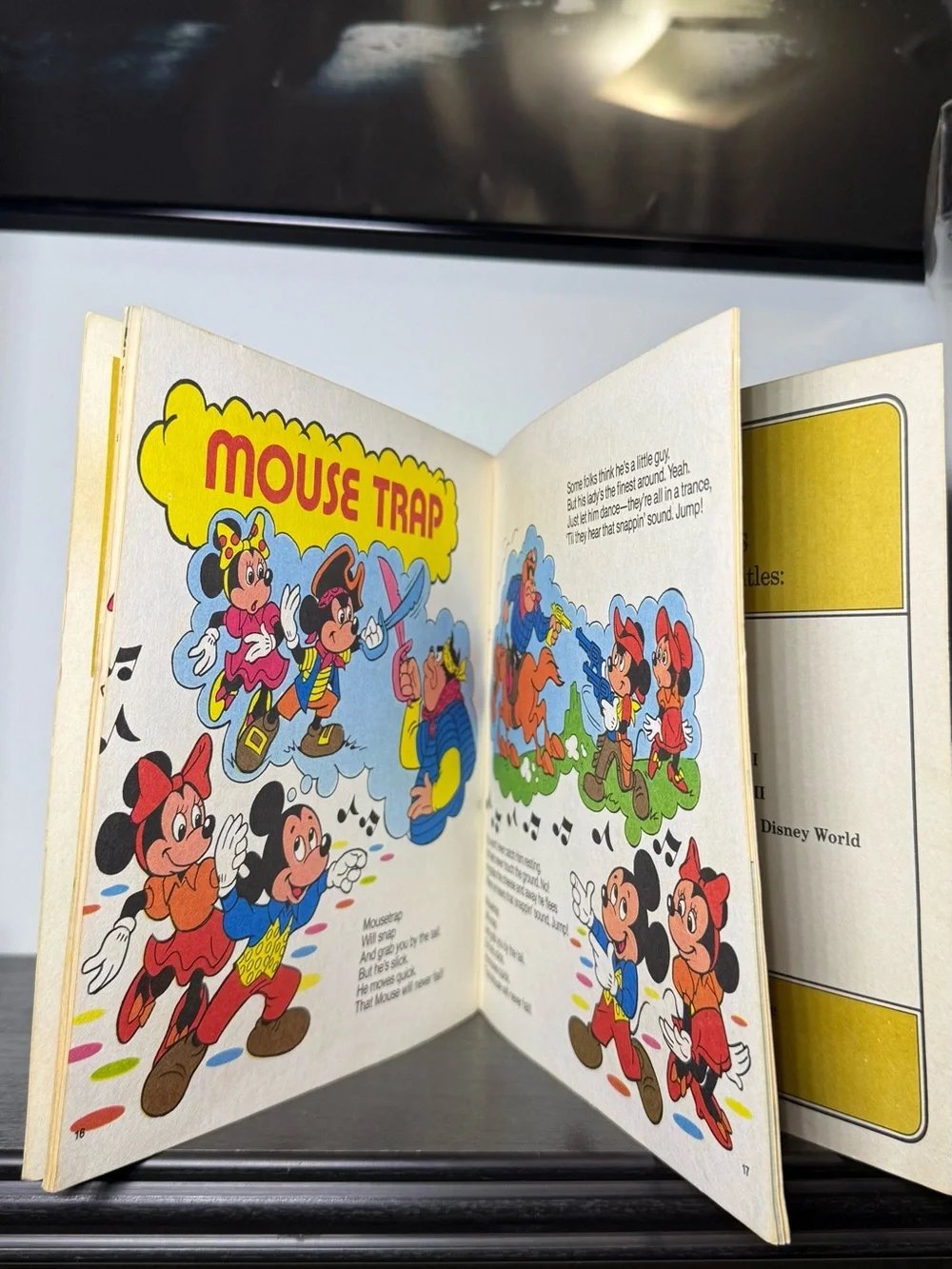 Vintage 1970s Disney Mickey Mouse Disco 24 Page Read Along Book